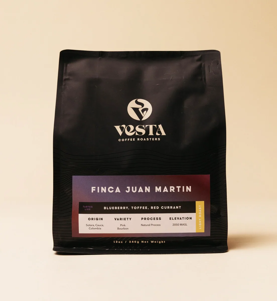 finca juan martin - pink bourbon natural, colombia coffee from vesta coffee roasters