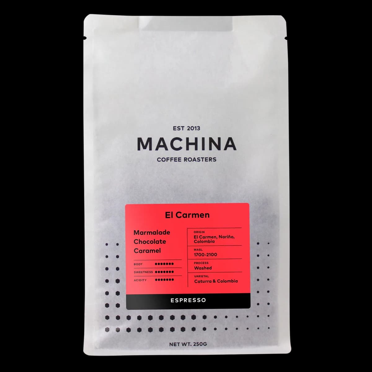 el carmen, colombia (espresso), colombia coffee from machina coffee roasters