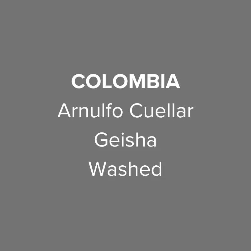 colombia arnulfo cuellar geisha washed, colombia coffee from oma coffee roaster