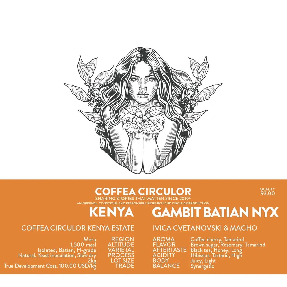 kenya coffea circulor gambit isolated batian nyx, kenya coffee from coffea circulor