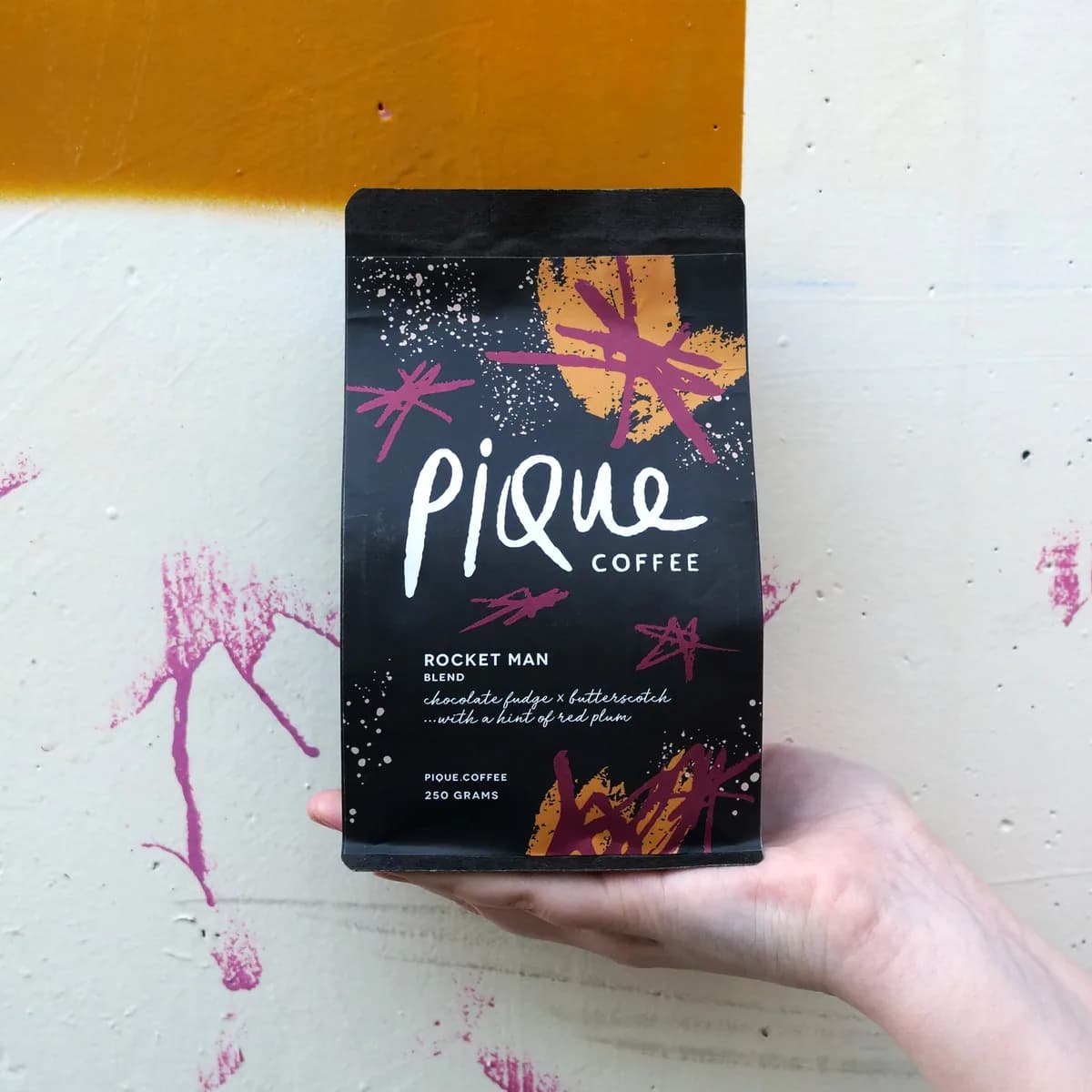 rocket man blend, brazil + peru coffee from pique coffee