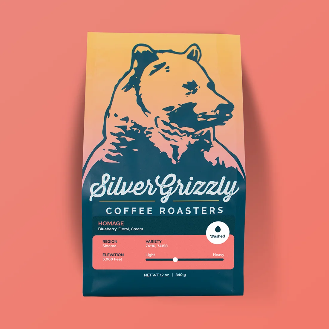 homage, ethiopia coffee from silver grizzly coffee roasters