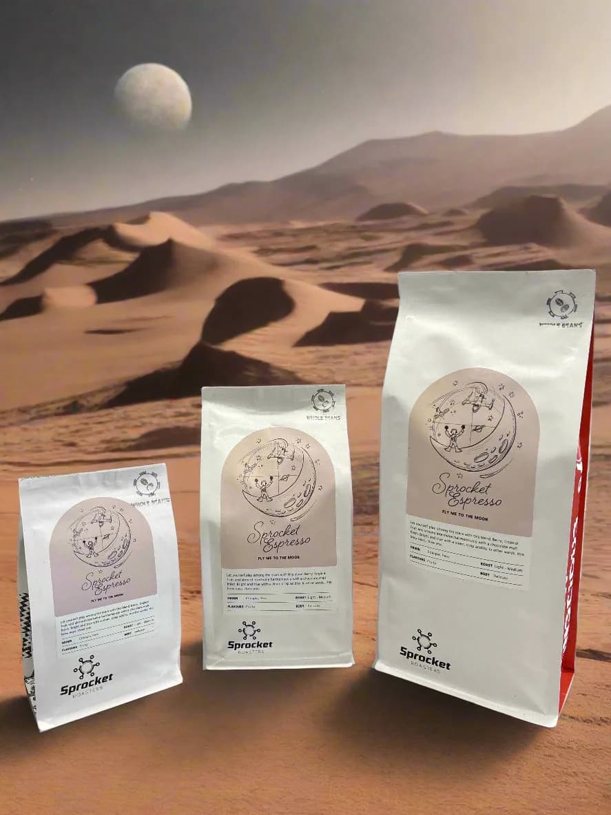 sprocket espresso, ethiopia + peru coffee from sprocket roasters