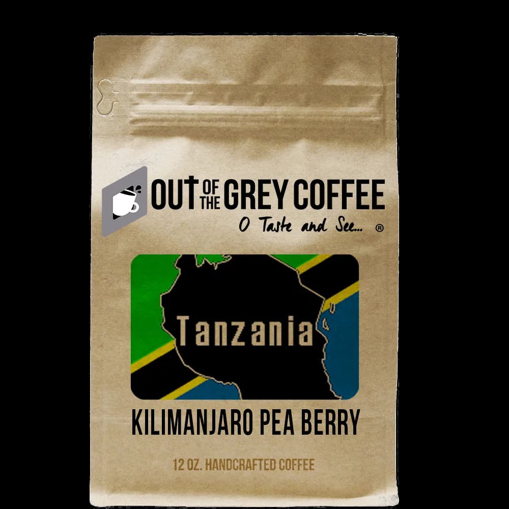 single origin - tanzanian kilimanjaro pea berry - specialty coffee, tanzania coffee from out of the grey coffee/javajourneys.coffee