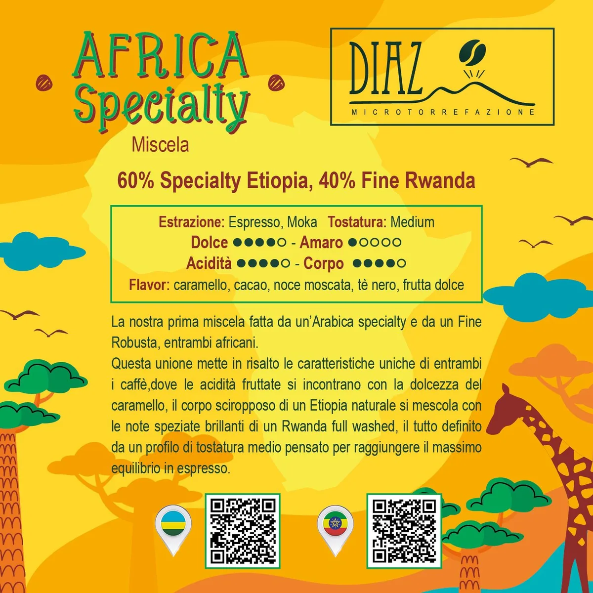 africa specialty, rwanda coffee from diaz microtorrefazione