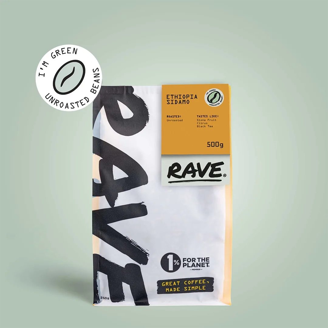 ethiopia sidamo green coffee beans, ethiopia coffee from rave coffee love lane