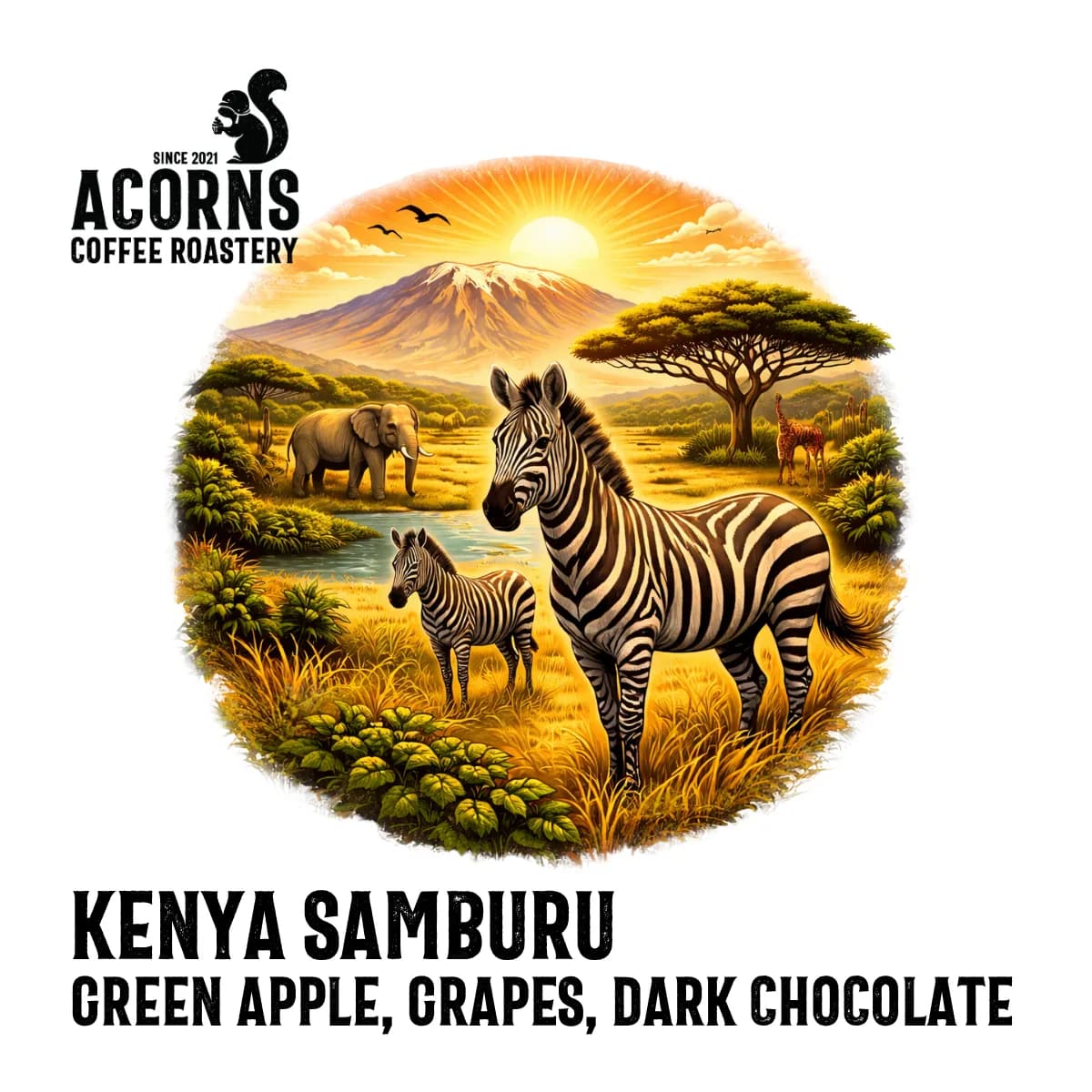 kenya samburu, kenya coffee from acorns coffee and cake
