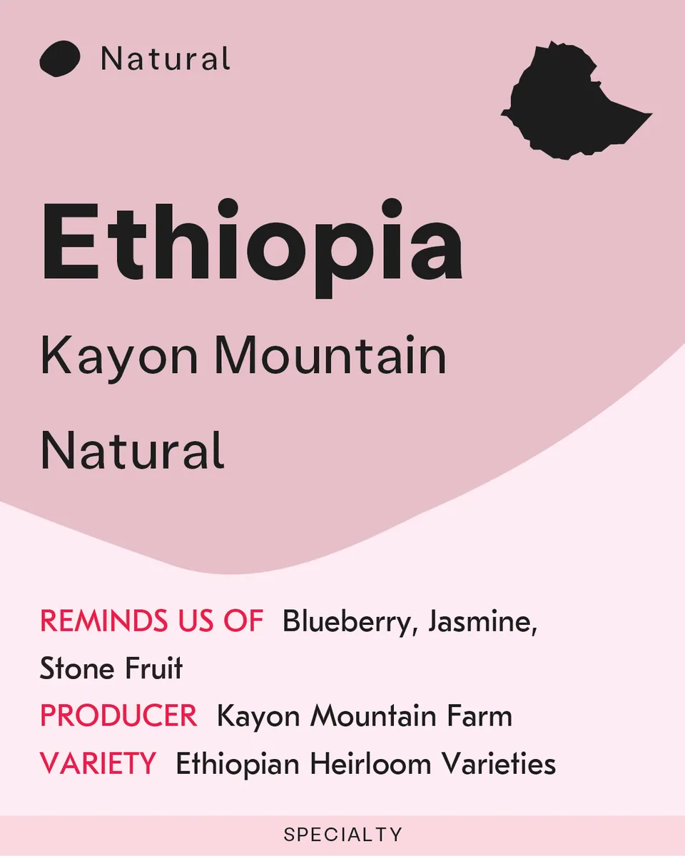 ethiopia, kayon mountain, natural, ethiopia coffee from sk coffee: whittier