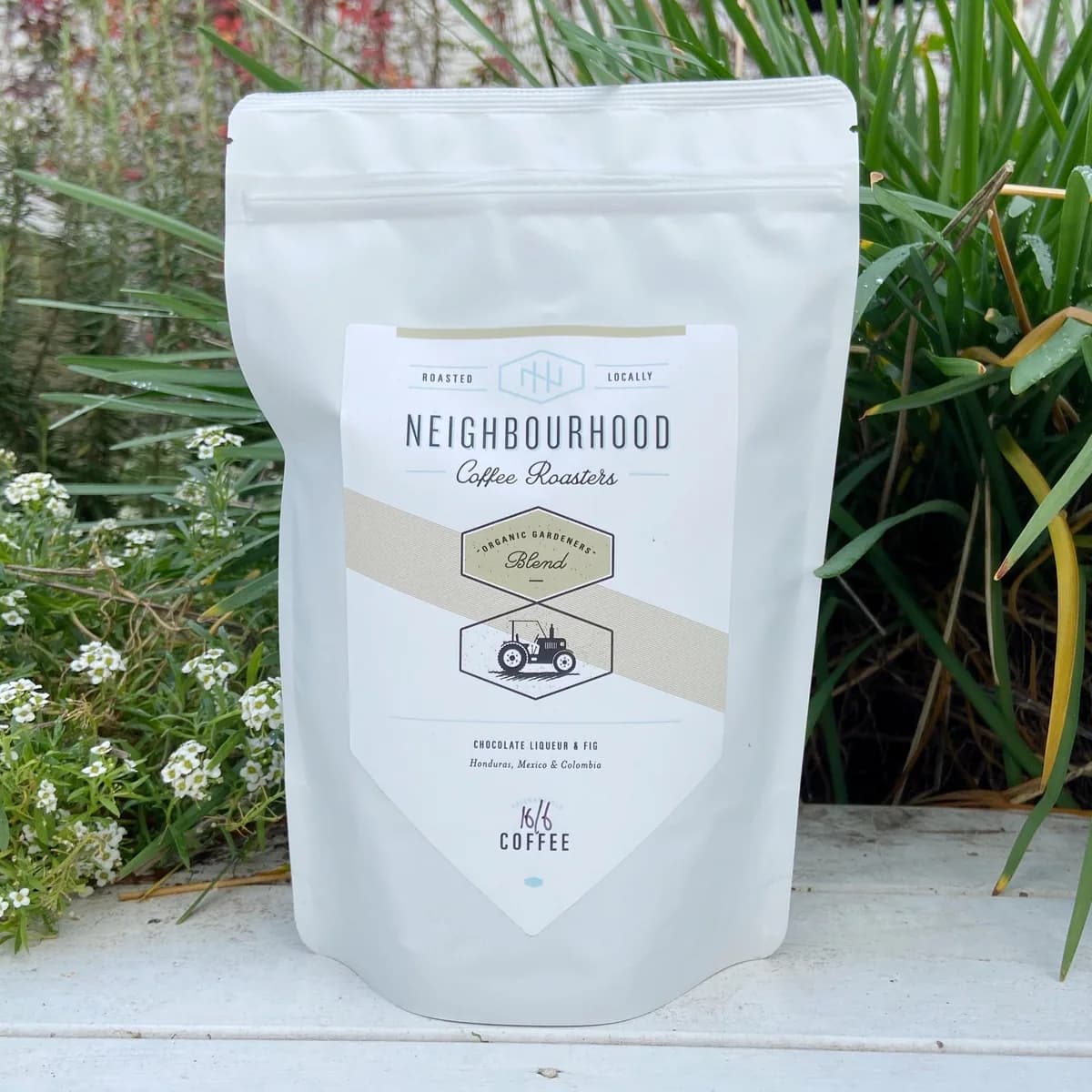 organic gardeners, colombia + honduras coffee from neighbourhood coffee roasters