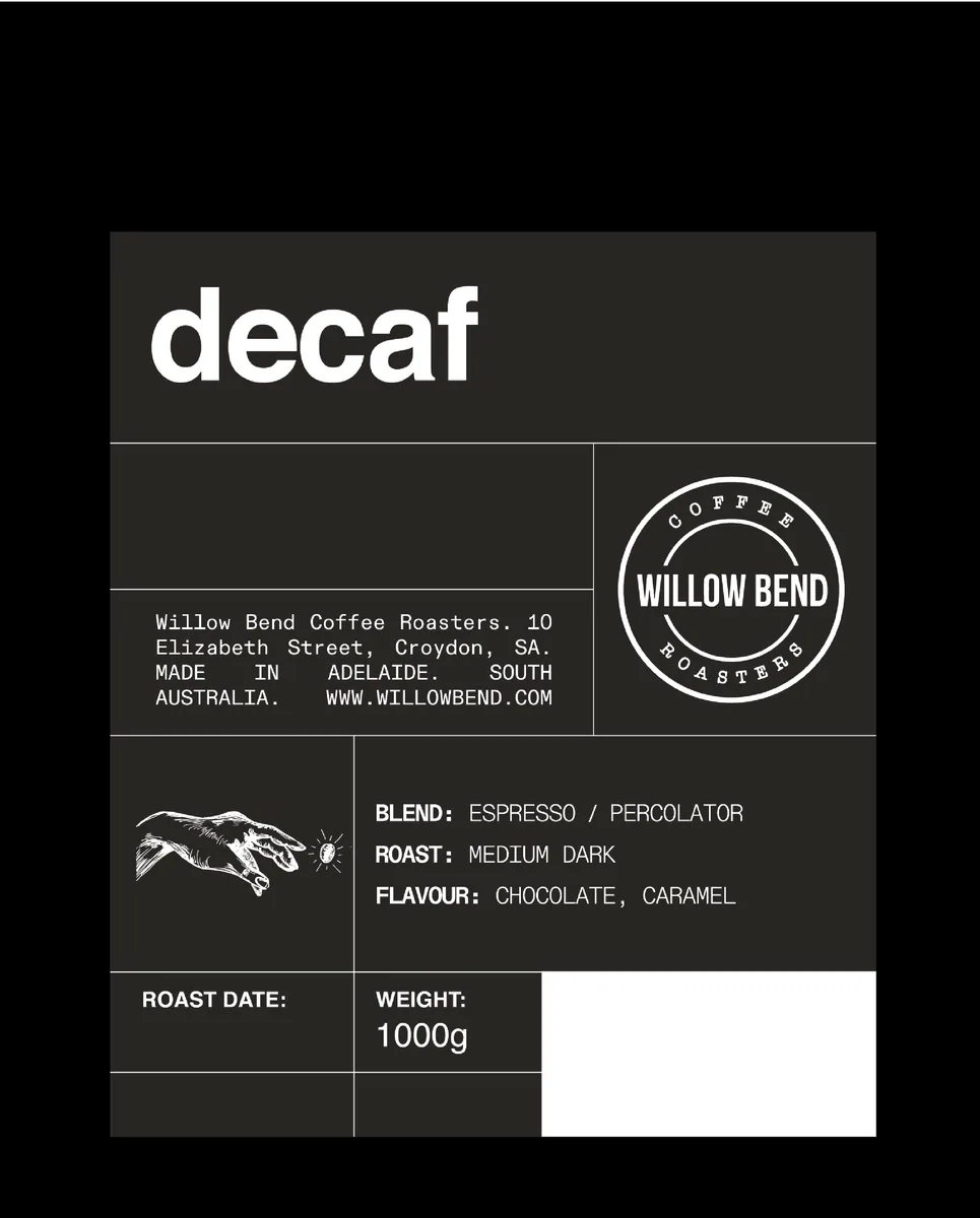 decaf, colombia + brazil coffee from willow bend coffee roasters