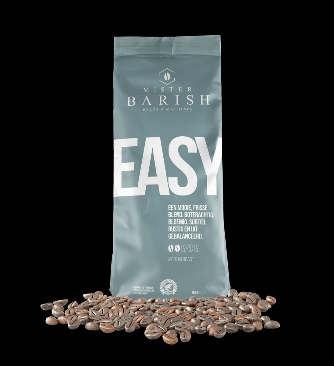 easy - mister barish - koffiebonen - 750gr, colombia + honduras + indonesia coffee from mister barish beans & machines