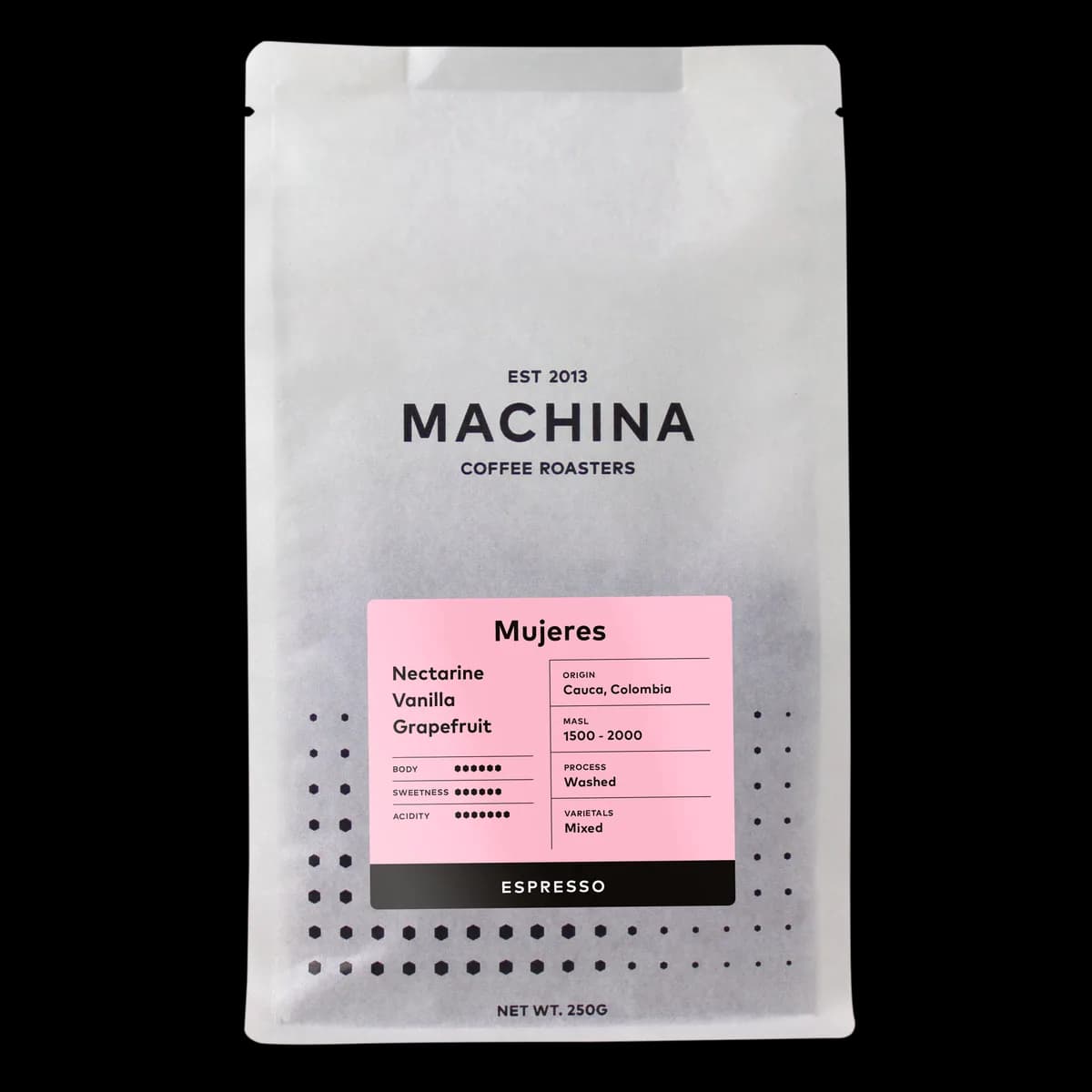 mujeres, colombia - espresso, colombia coffee from machina coffee roasters