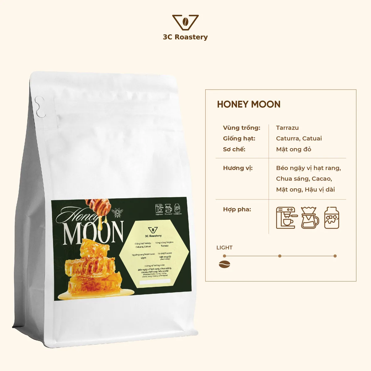 honeymoon, costa rica coffee from 3c roastery - nguyễn văn lộc