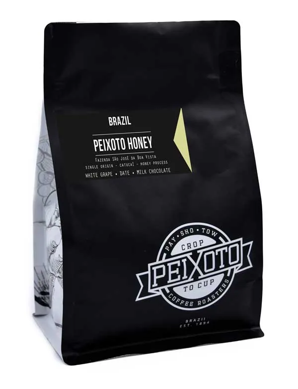 honey, brazil coffee from peixoto coffee roasters.