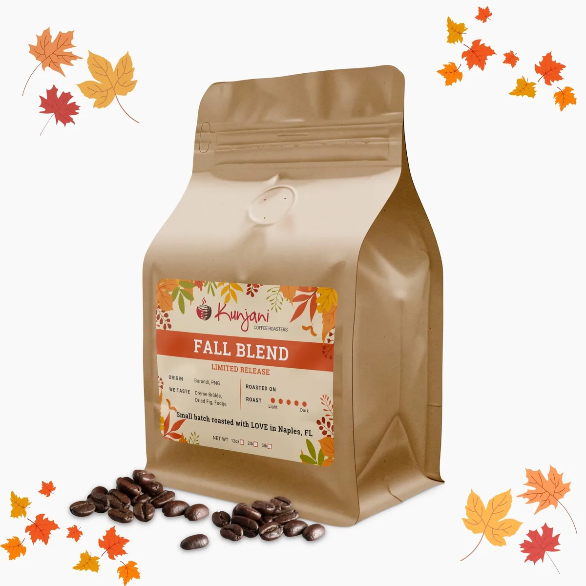 fall blend, burundi + papua new guinea coffee from kunjani craft coffee & gallery