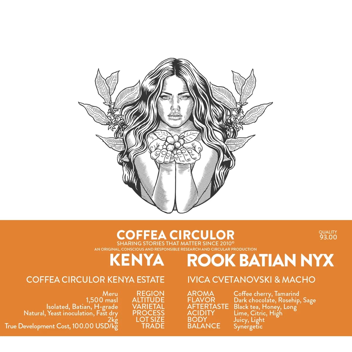 kenya coffea circulor rook isolated batian nyx, kenya coffee from coffea circulor