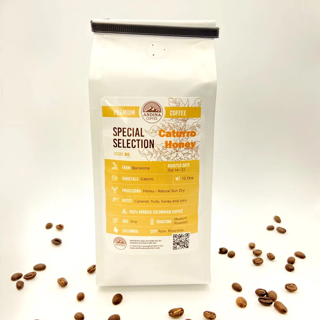 caturro honey – special colombian coffee, colombia coffee from saxonville mills cafe & roastery