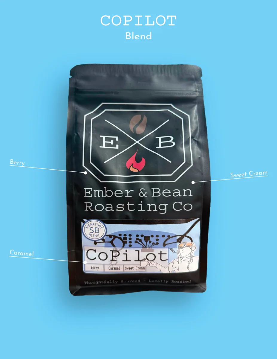 co pilot, honduras coffee from ember and bean roasting co
