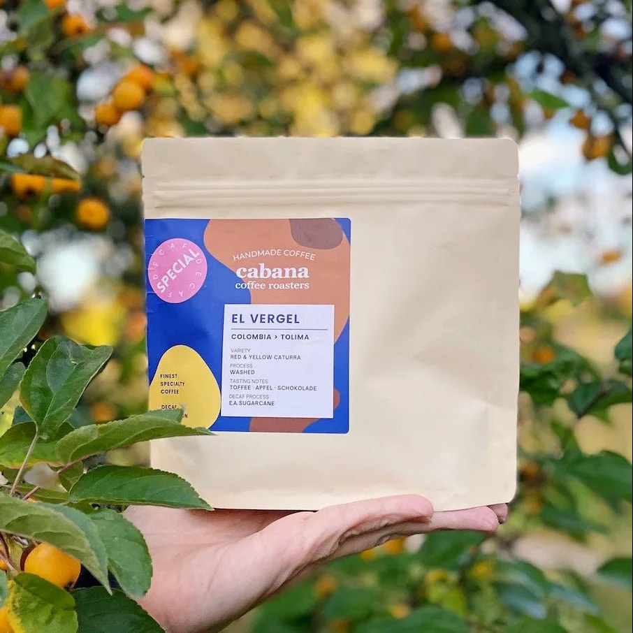 colombia | el vergel washed ea sugarcane, colombia coffee from cabana coffee roasters