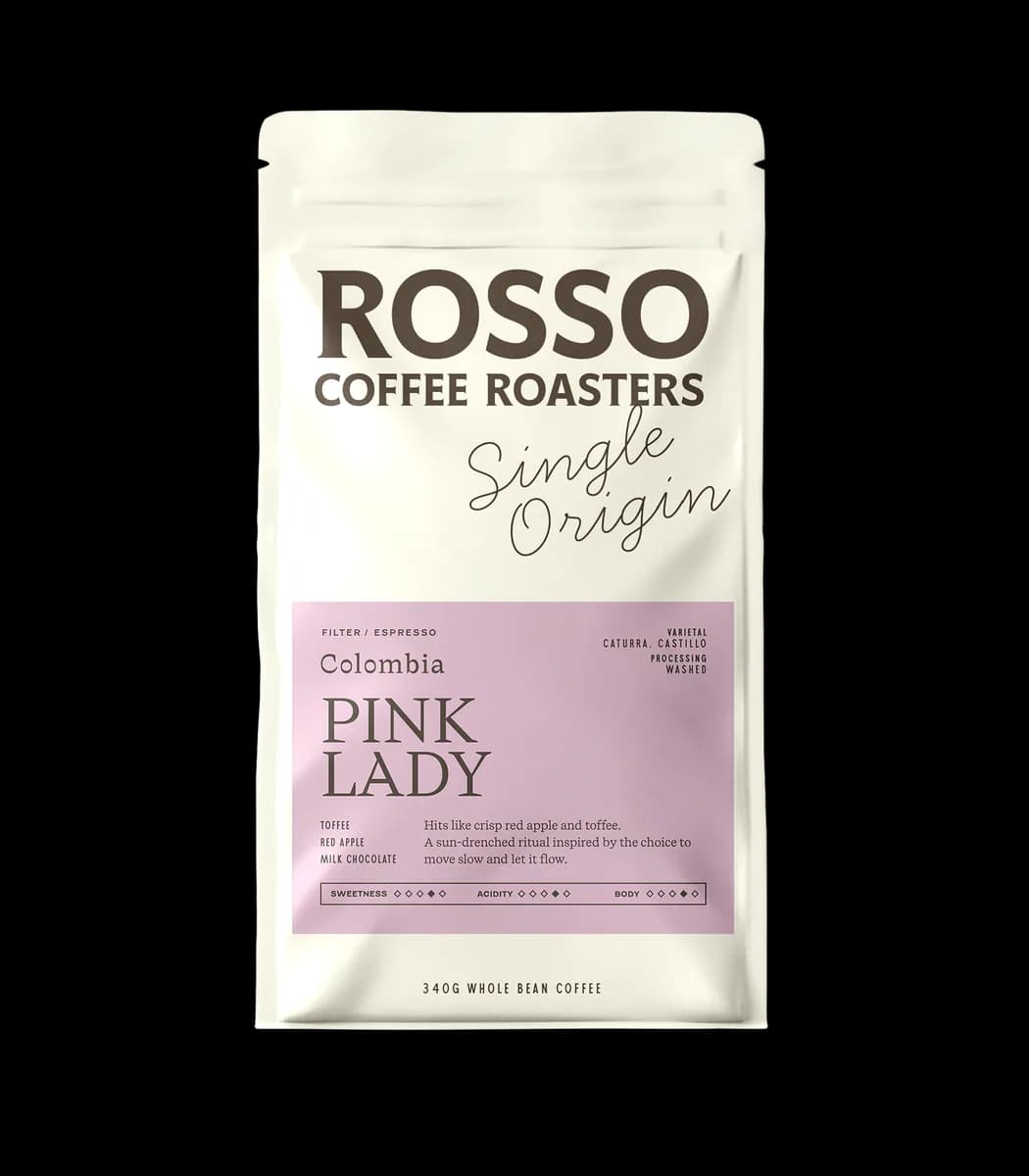 pink lady / colombia, colombia coffee from rosso coffee roasters - 17th ave