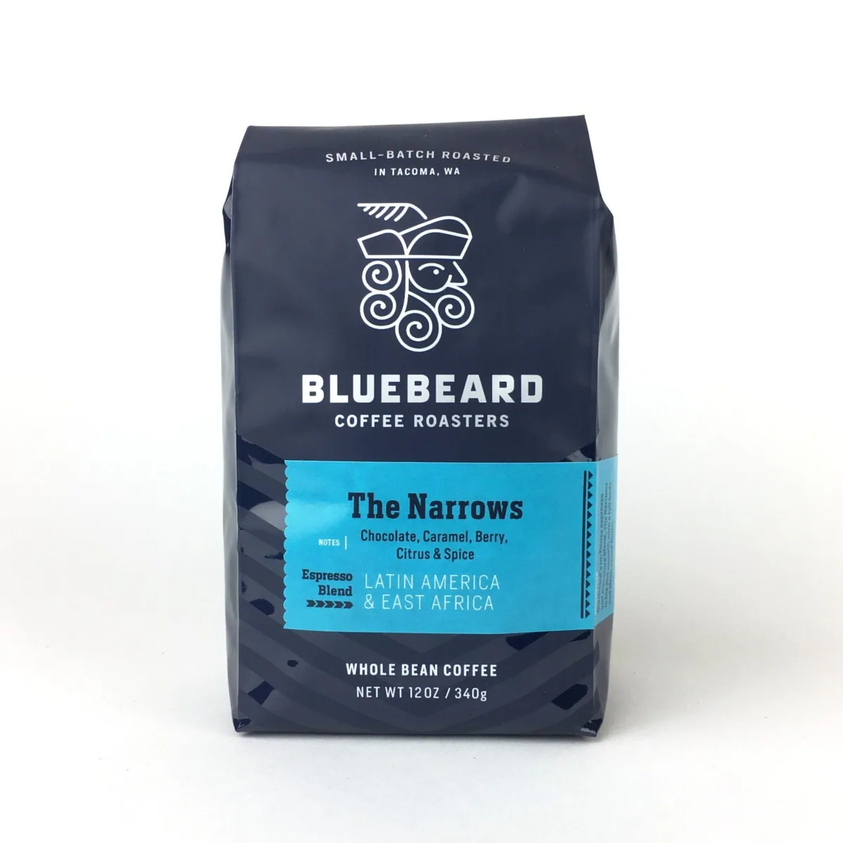 the narrows espresso blend, ethiopia + brazil + peru coffee from bluebeard coffee roasters