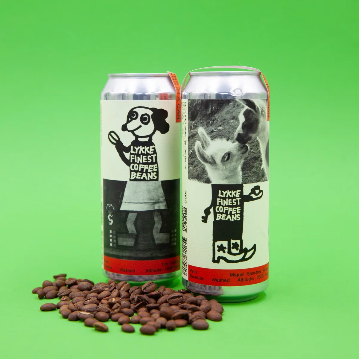 2 lykke cans - geisha & bourbon (save 15%), peru coffee from lykke kaffegårdar