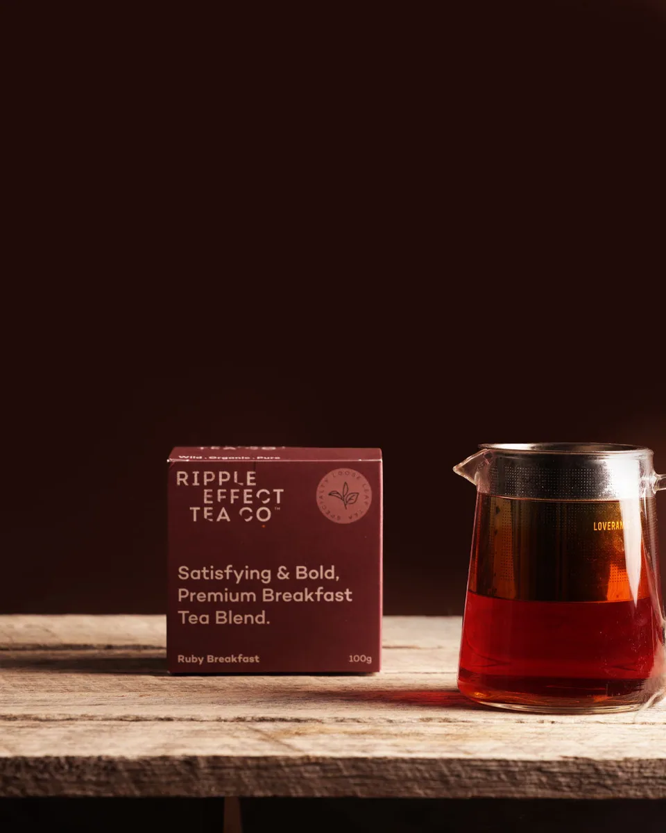 ruby breakfast tea, india coffee from modus coffee