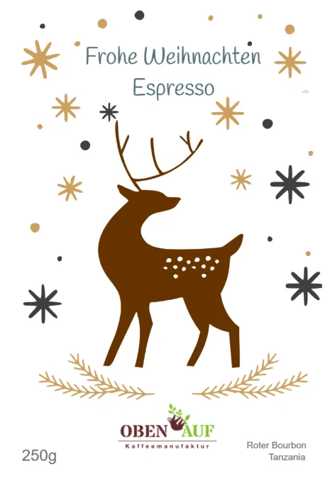 winter espresso ‘hirsch’ edition (espresso), ethiopia coffee from obenauf kaffeemanufaktur gmbh (rösterei & kaffeemaschinen vertrieb + reparatur)