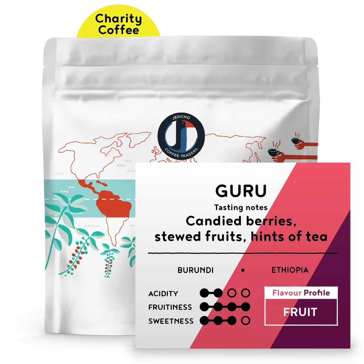 guru blend, burundi coffee from jericho coffee traders roastery