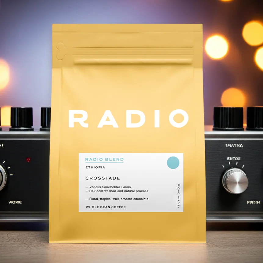 ethiopia blend: crossfade, ethiopia coffee from radio roasters coffee