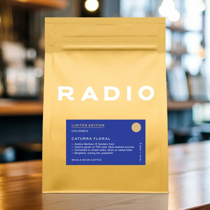 colombia: caturra floral, colombia coffee from radio roasters coffee
