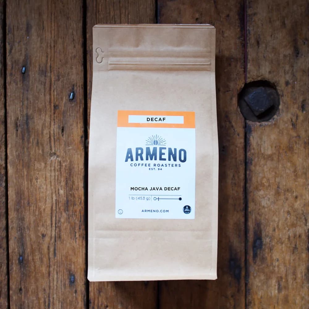 mocha java decaf, indonesia coffee from armeno coffee roasters ltd