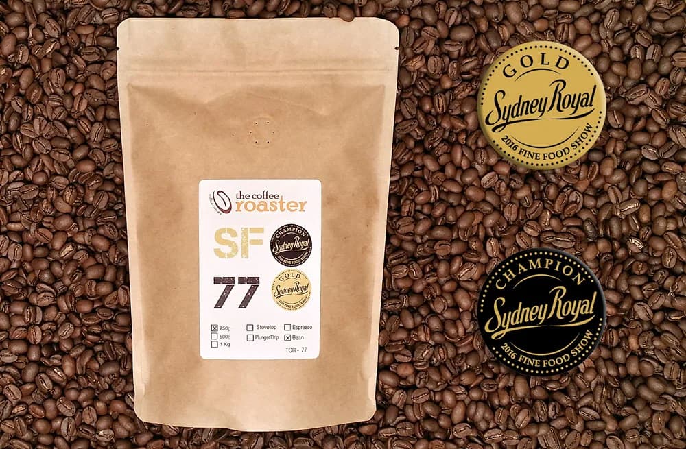 tcr77 strawberry fields, ethiopia + indonesia + sumatra coffee from the coffee roaster