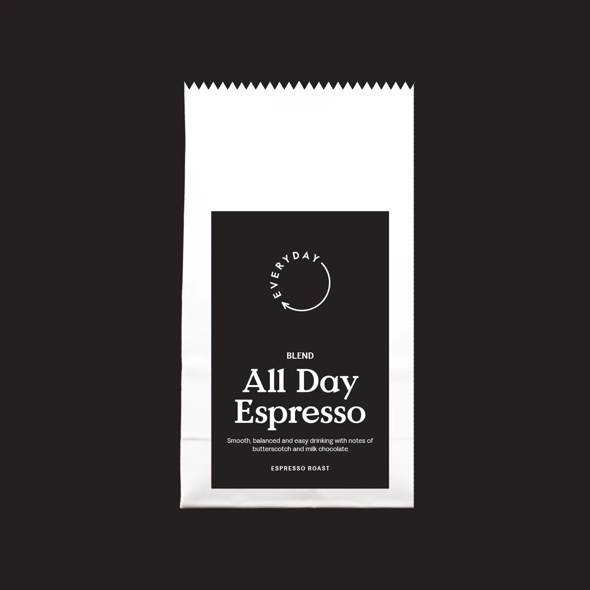 all day espresso blend, ethiopia + colombia + peru coffee from everyday coffee