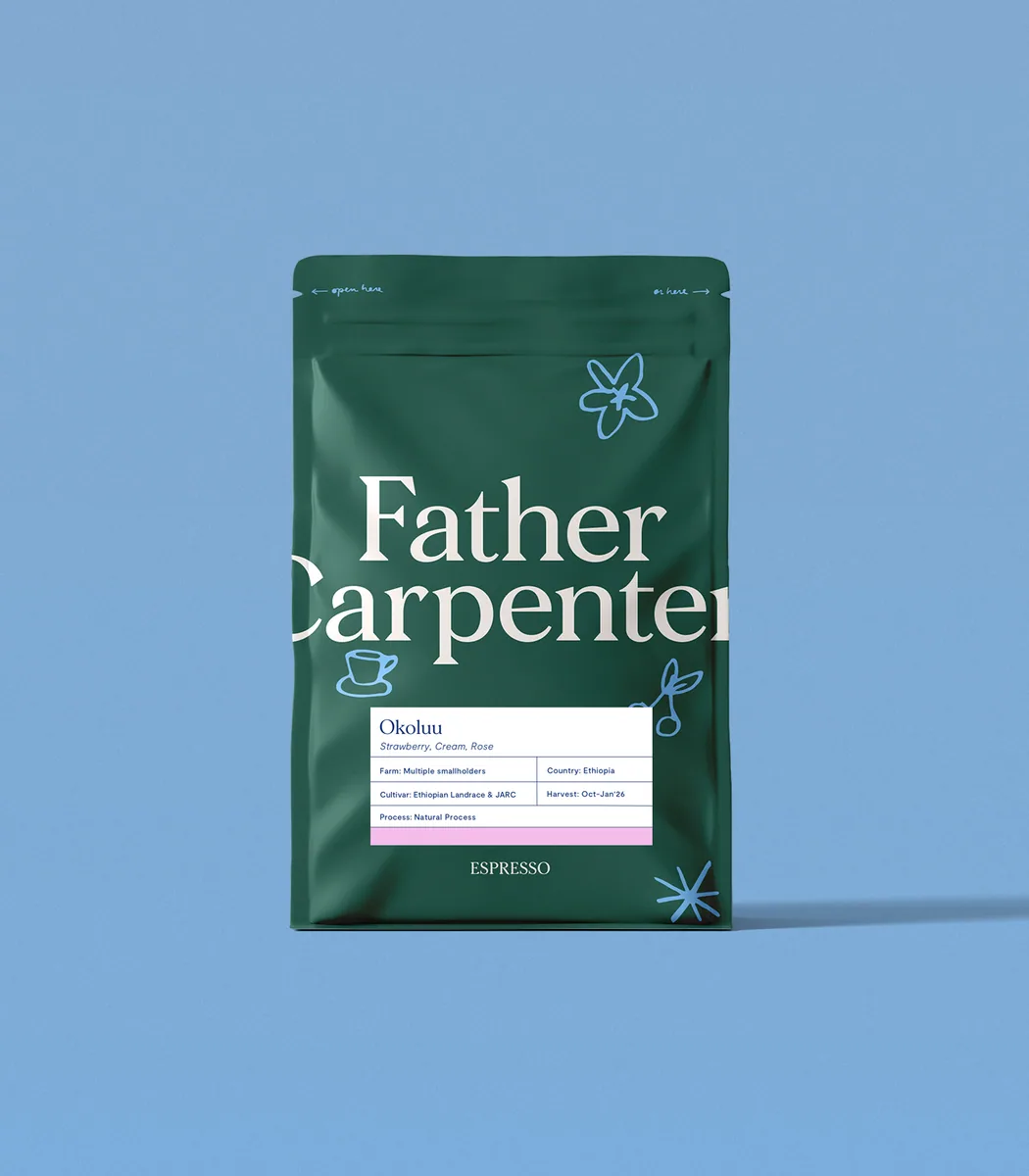 okoluu, ethiopia - espresso, ethiopia coffee from father carpenter