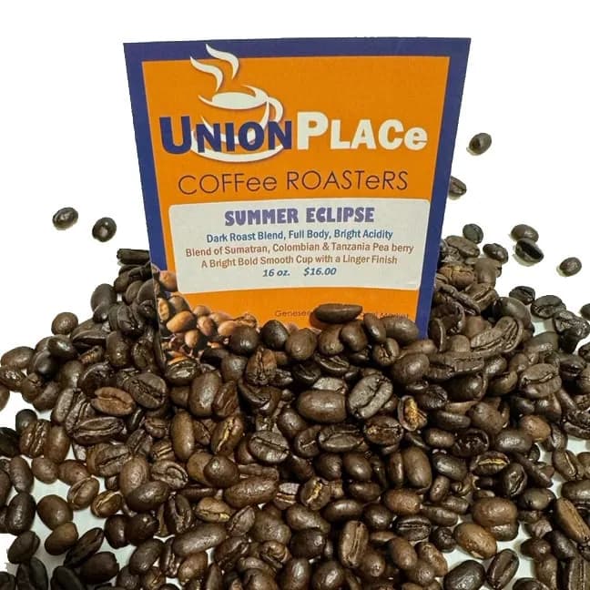 summer eclipse, tanzania + colombia + indonesia + sumatra coffee from union place coffee roasters