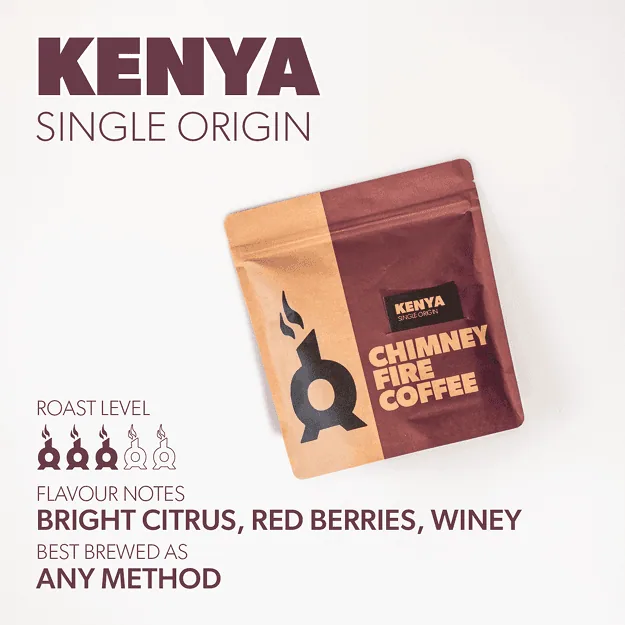 kenya ngoe ab, kenya coffee from chimney fire coffee