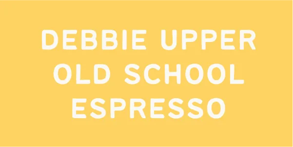 debbie upper old school espresso, ethiopia + guatemala coffee from short sleeves coffee