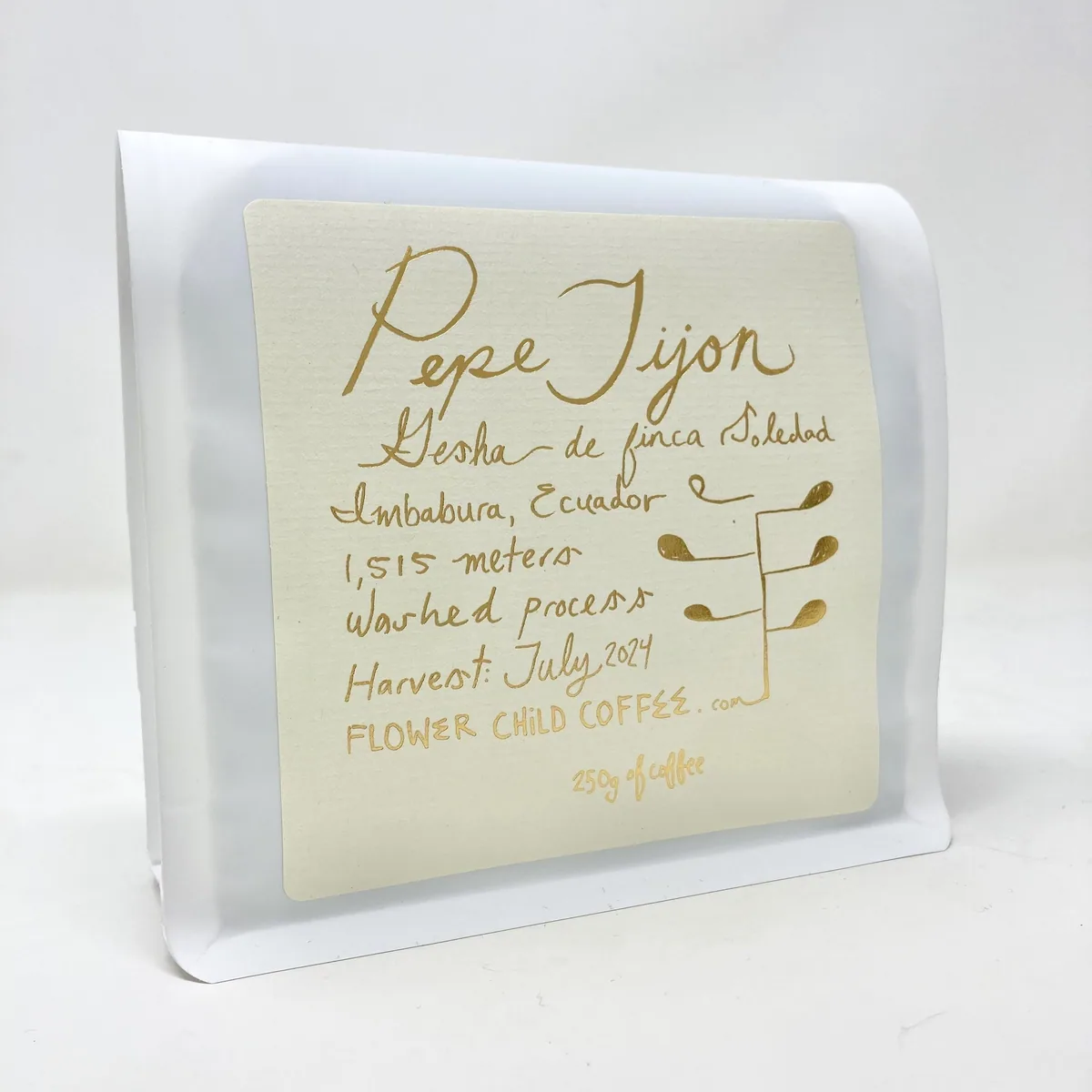 pepe jijon gesha, ecuador coffee from flower child