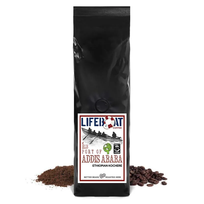 5lb port of addis ababa ethiopian farm-direct rare kochere, ethiopia coffee from lifeboat coffee co