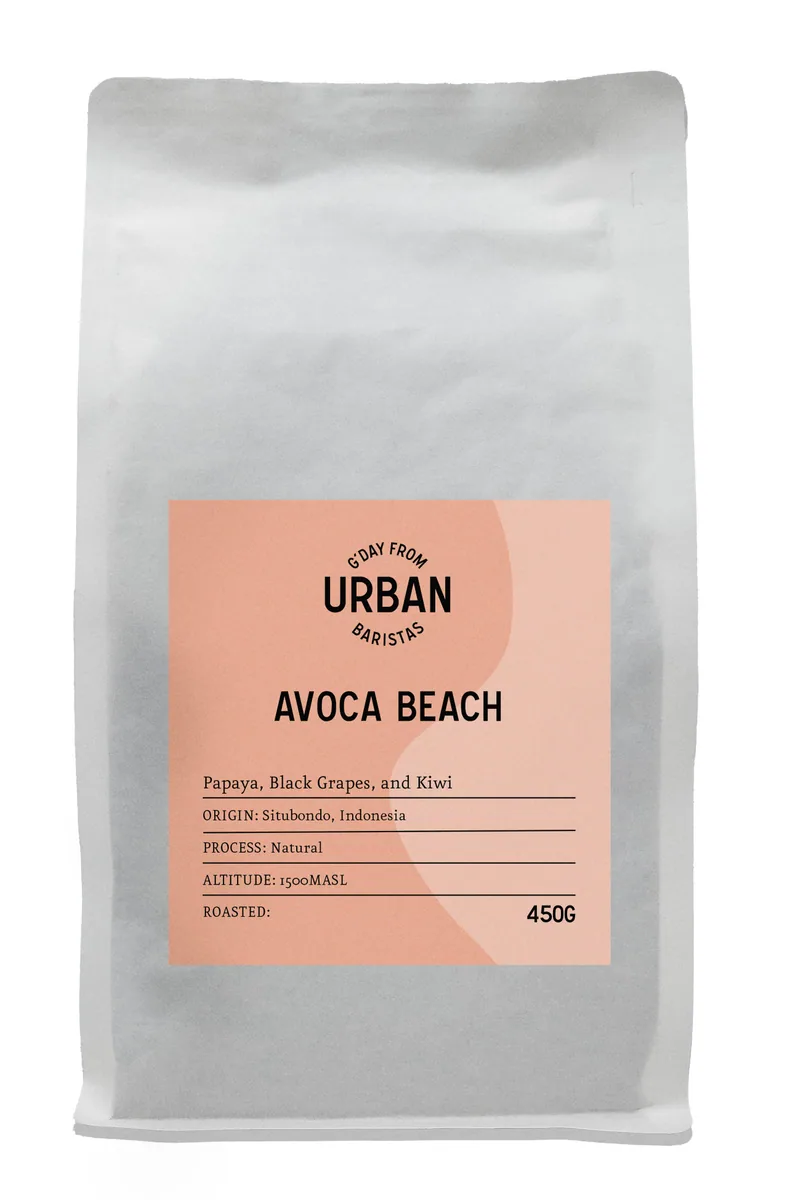 avoca beach, indonesia coffee from urban baristas roastery