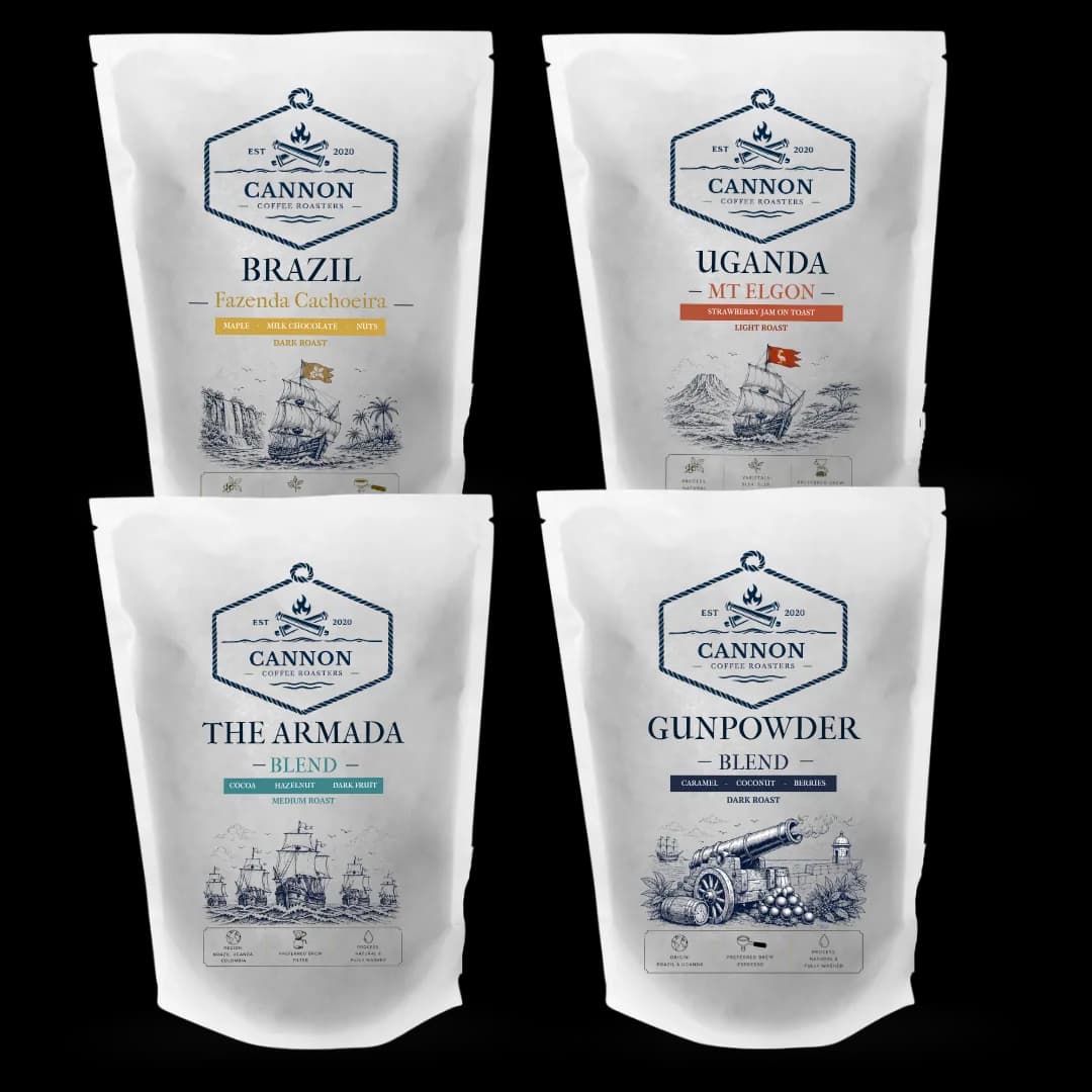 cannon coffee taster pack, uganda coffee from cannon coffee roasters