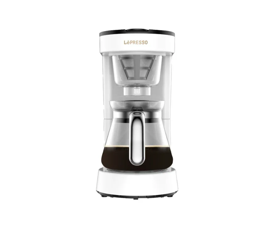 lepresso drip coffee machine 0.75l – white, kenya + rwanda + tanzania + uganda coffee from baruch coffea products
