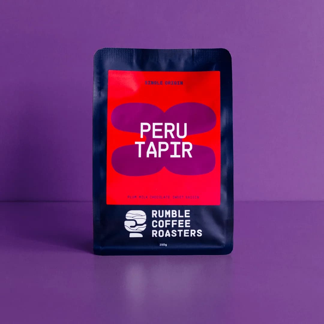 peru tapir espresso, peru coffee from rumble coffee roasters hq - local pickup only