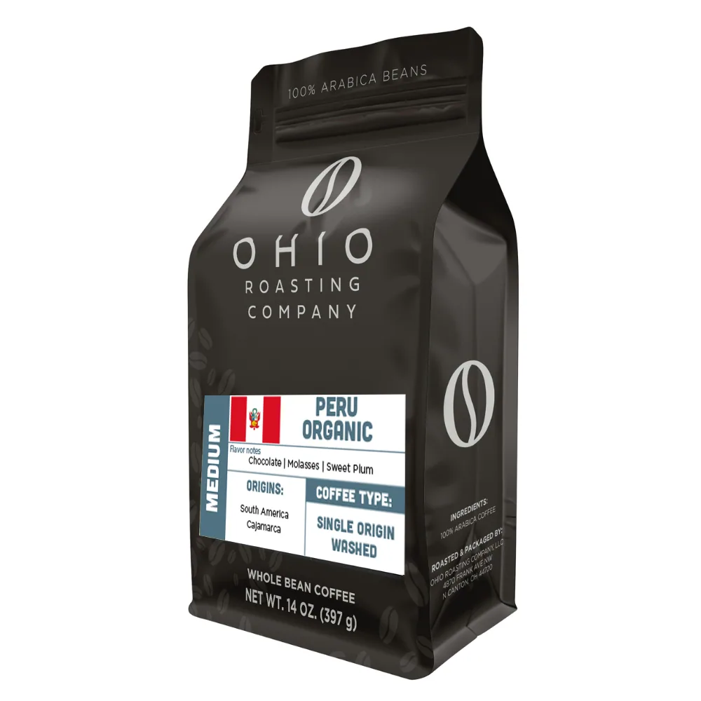 organic peru medium, peru coffee from ohio roasting company