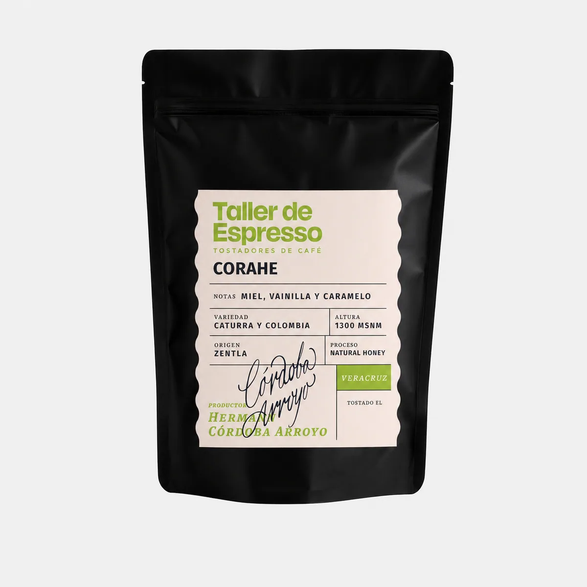 veracruz corahe, mexico coffee from taller de espresso