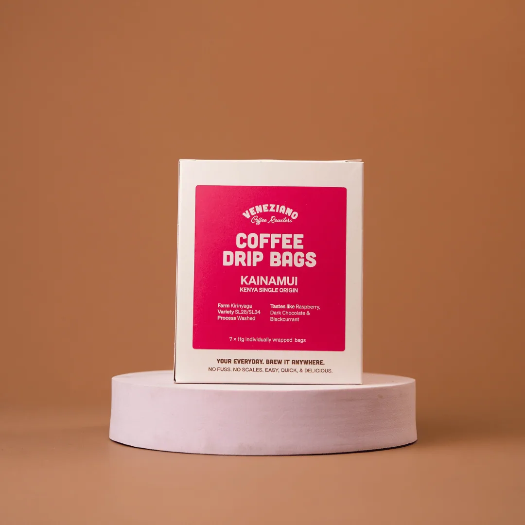 kenya single origin drip bags (7 serves), kenya coffee from veneziano coffee roasters perth