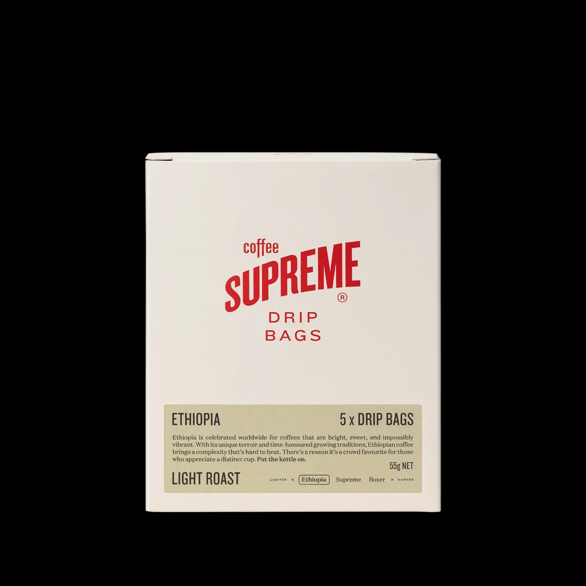 ethiopia drip bags 5 pack, ethiopia coffee from coffee supreme sydney offices and roastery