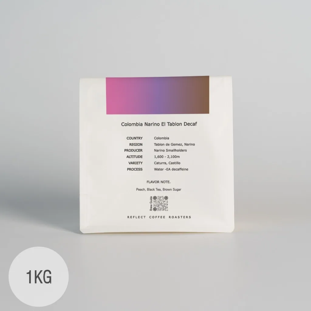 리플렉트커피 콜롬비아 나리뇨 엘 타블론 디카페인 1kg, colombia coffee from reflect coffee roasters