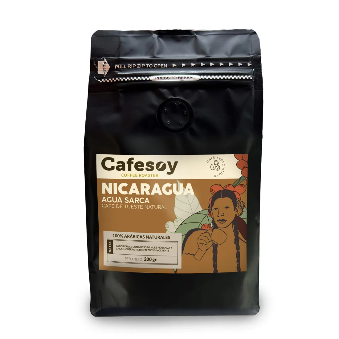 nicaragua agua sarca 200 gr. – café de especialidad, nicaragua coffee from cafés cafesoy | café especialidad | tienda café online